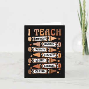 Teach Melanin Afro African Black History Monte Tee Karte