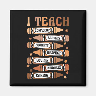 Teach Melanin Afro African Black History Monte Tee Magnet