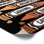 Teach Melanin Afro African Black History Monte Tee Poster (Ecke)