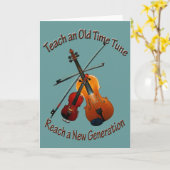 Teach Old Time Tune Grußkarte Karte (Gelbe Blume)