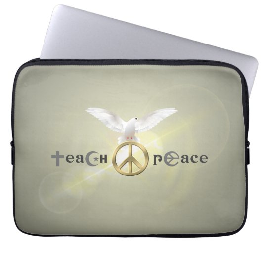 Teach Peace | 13" Laptopschutzhülle (Vorderseite)