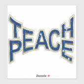 Teach Peace Aufkleber (Blatt)