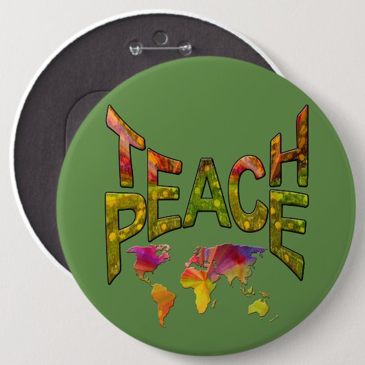 Teach-Peace-Bewegung Button (Vorne & Hinten)