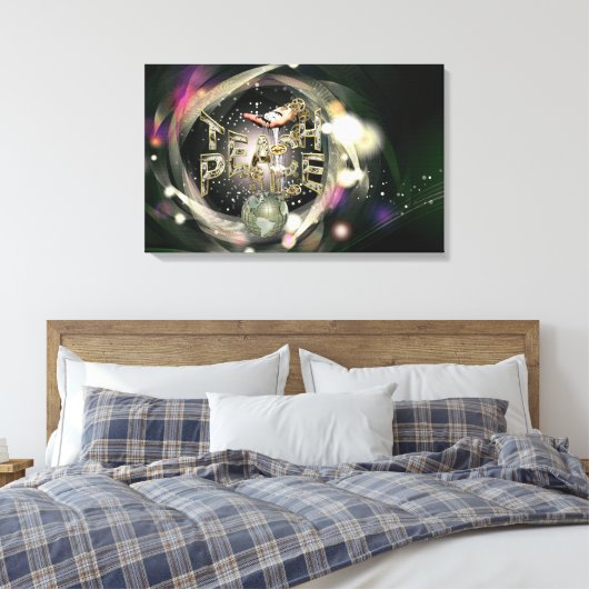 Teach-Peace-Bewegung Leinwanddruck (Insitu (Schlafzimmer))