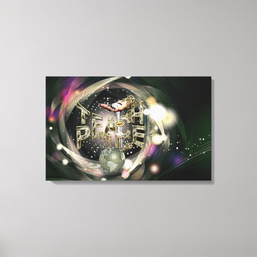 Teach-Peace-Bewegung Leinwanddruck (Vorderseite)