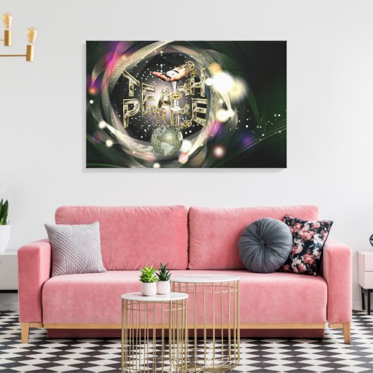Teach-Peace-Bewegung Leinwanddruck (Insitu (Wohnzimmer))