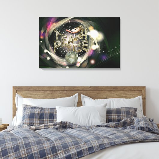 Teach-Peace-Bewegung Leinwanddruck (Insitu (Schlafzimmer))