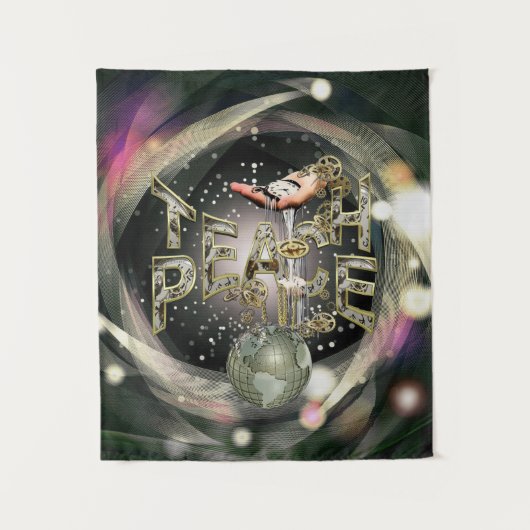 Teach-Peace-Bewegung Wandteppich (Vorderseite)