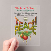 Teach Peace Christmas Ansammlung Acryleinladungen (Insitu (Handheld))