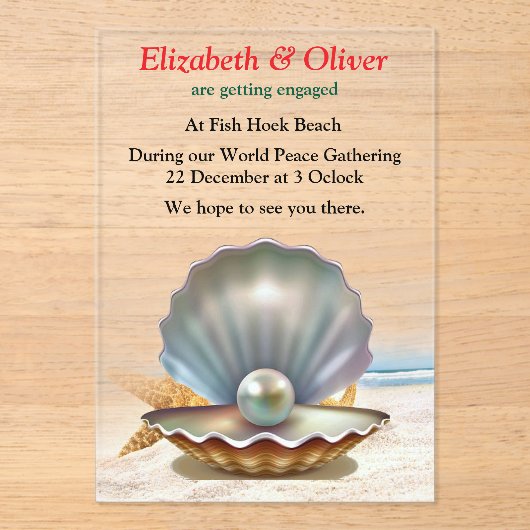 Teach Peace Christmas Ansammlung Acryleinladungen (Vorderseite)