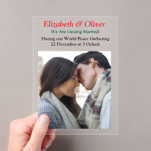 Teach Peace Christmas Ansammlung Acryleinladungen