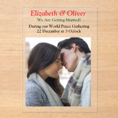 Teach Peace Christmas Ansammlung Acryleinladungen (Vorderseite)