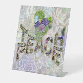 Teach Peace Christmas Ansammlung Geschenke Sockelschild