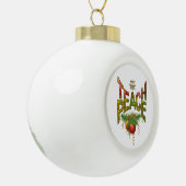 Teach Peace Christmas Ansammlung Keramik Kugel-Ornament (Links)