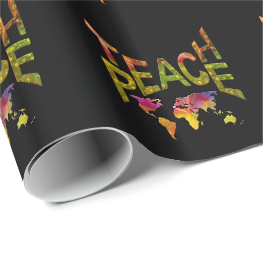Teach Peace Geschenkpapier (Rolleneckpunkt)