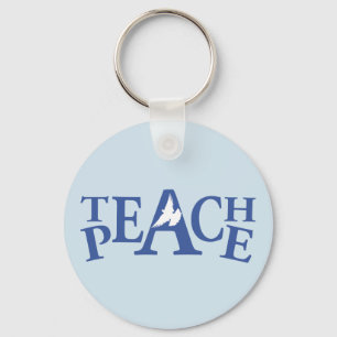 Teach Peace Graphic mit dem Namen Schlüsselanhänge Schlüsselanhänger