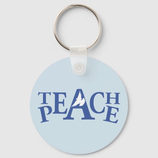 Teach Peace Graphic mit dem Namen Schlüsselanhänge Schlüsselanhänger (Vorderseite)