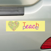 Teach Peace Heart Thunder_Cove Autoaufkleber (Auf Auto)