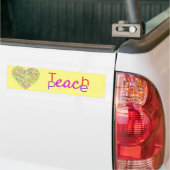 Teach Peace Heart Thunder_Cove Autoaufkleber (Auf Lkw)