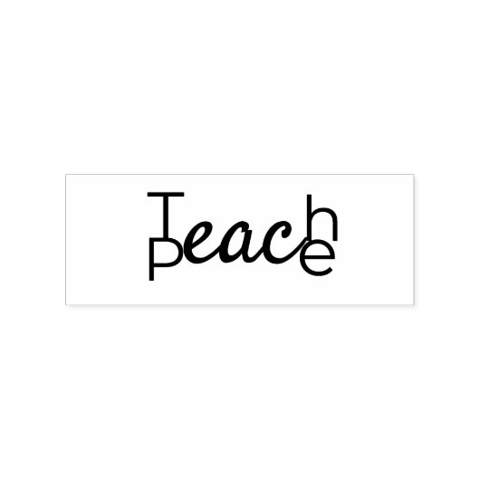 Teach Peace Heart Thunder_Cove Gummistempel (Prägung)