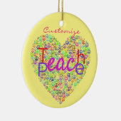 Teach Peace Heart Thunder_Cove Keramik Ornament (Rechts)