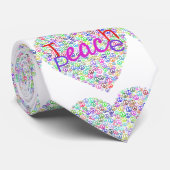 Teach Peace Heart Thunder_Cove Krawatte (Gerollt)