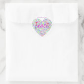 Teach Peace Heart Thunder_Cove Runder Aufkleber (Tasche)