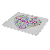 Teach Peace Heart Thunder_Cove Schneidebrett (Ecke)