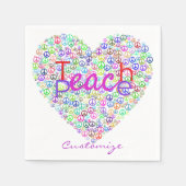 Teach Peace Heart Thunder_Cove Serviette (Vorderseite)