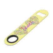 Teach Peace Heart Thunder_Cove Speed Flaschenöffner (Vorderseite Schrägansicht)