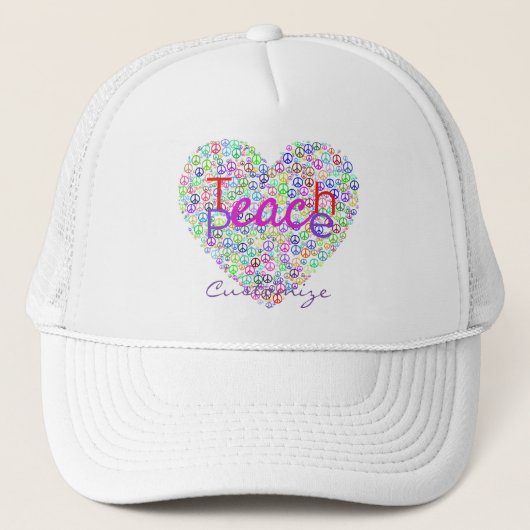 Teach Peace Heart Thunder_Cove Truckerkappe (Vorderseite)