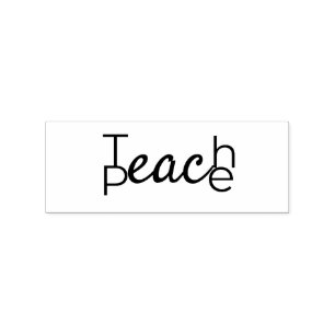 Teach Peace Herz Thunder_Cove Gummistempel