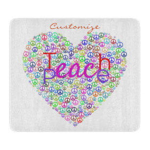 Teach Peace Herz Thunder_Cove Schneidebrett