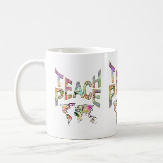 Teach Peace Kaffeetasse (Links)