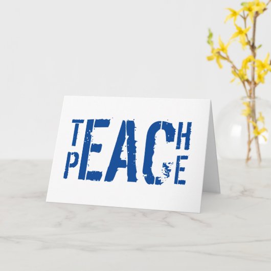Teach Peace Karte (Gelbe Blume)