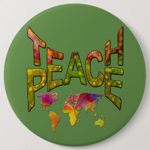 Teach-Peace Movement Button