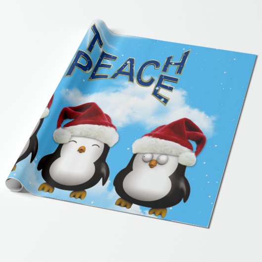 Teach Peace Penguins Geschenkpapier (Ungerollt)