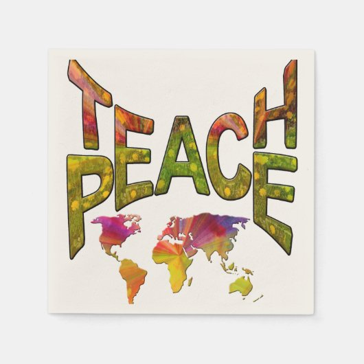 Teach Peace Serviette (Vorderseite)