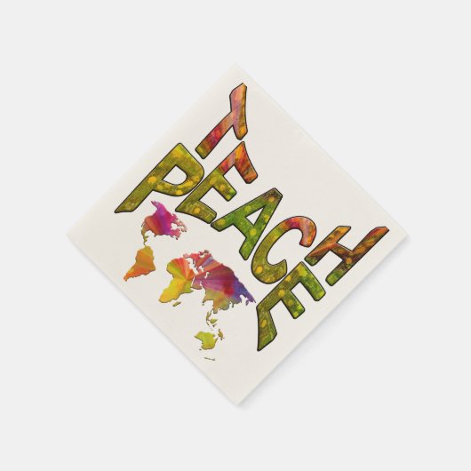 Teach Peace Serviette (Ecke)