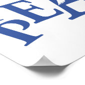 Teach Peace Single White Taube Slogan Art Poster (Ecke)