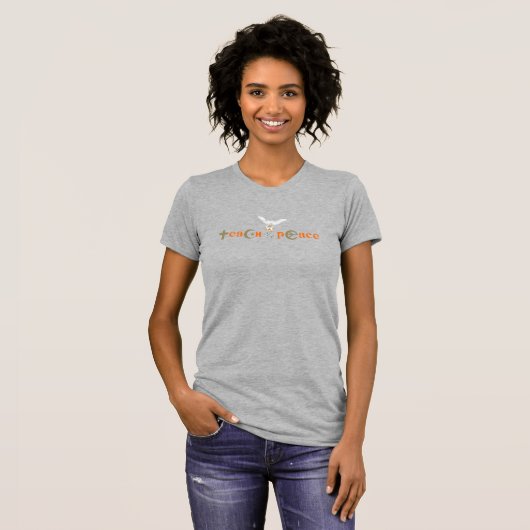 Teach Peace | Slim Fit T-Shirt (Vorne ganz)