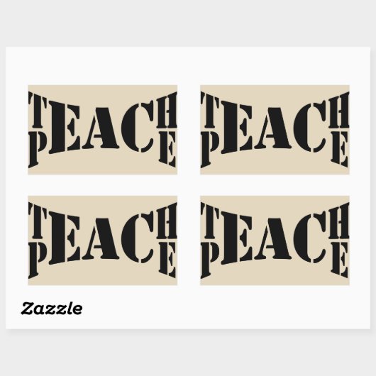 Teach Peace Sticker (Blatt)