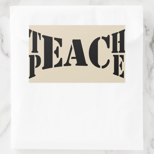 Teach Peace Sticker (Tasche)