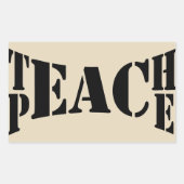 Teach Peace Sticker (Vorderseite)