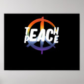 Teach Peace Support Earth World Peace Day Lover Poster (Vorne)