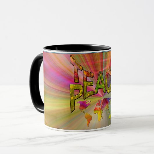Teach Peace Tasse (Vorderseite Links)
