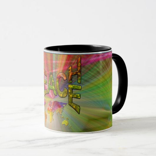 Teach Peace Tasse (VorderseiteRechts)