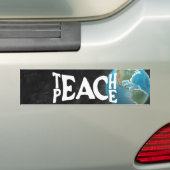 "Teach Peace" Text Planet Erde Autoaufkleber (Auf Auto)