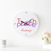 Teach Peace Thunder_Cove Große Wanduhr (Zuhause)