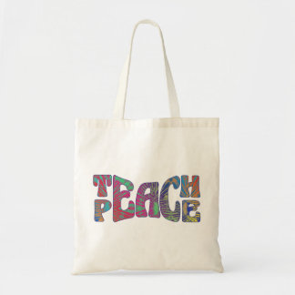 Teach Peace Tragetasche